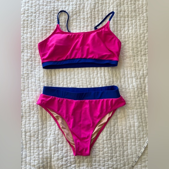 Cupshe Other - ☀️2/$20 | Cupshe | Pink and Blue color Block Bikini | Size Large